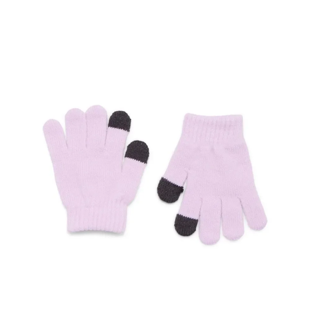 Girls Justice Sequin Cable Knit Hat and Gloves Set Pink 2-Pack